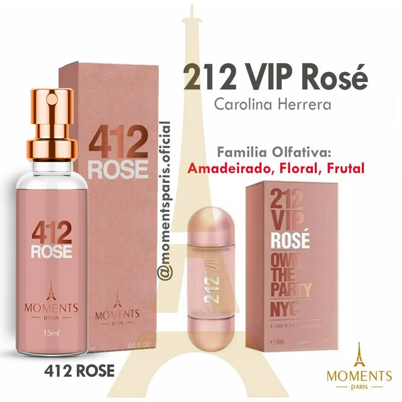 Perfume 412 Rose 15ml - Feminino